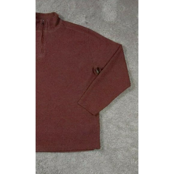 JOE JOSEPH ABBOUD Sweater Men's Cotton Blend 1/4 Zip Brown Size Extra Large - Picture 7 of 12